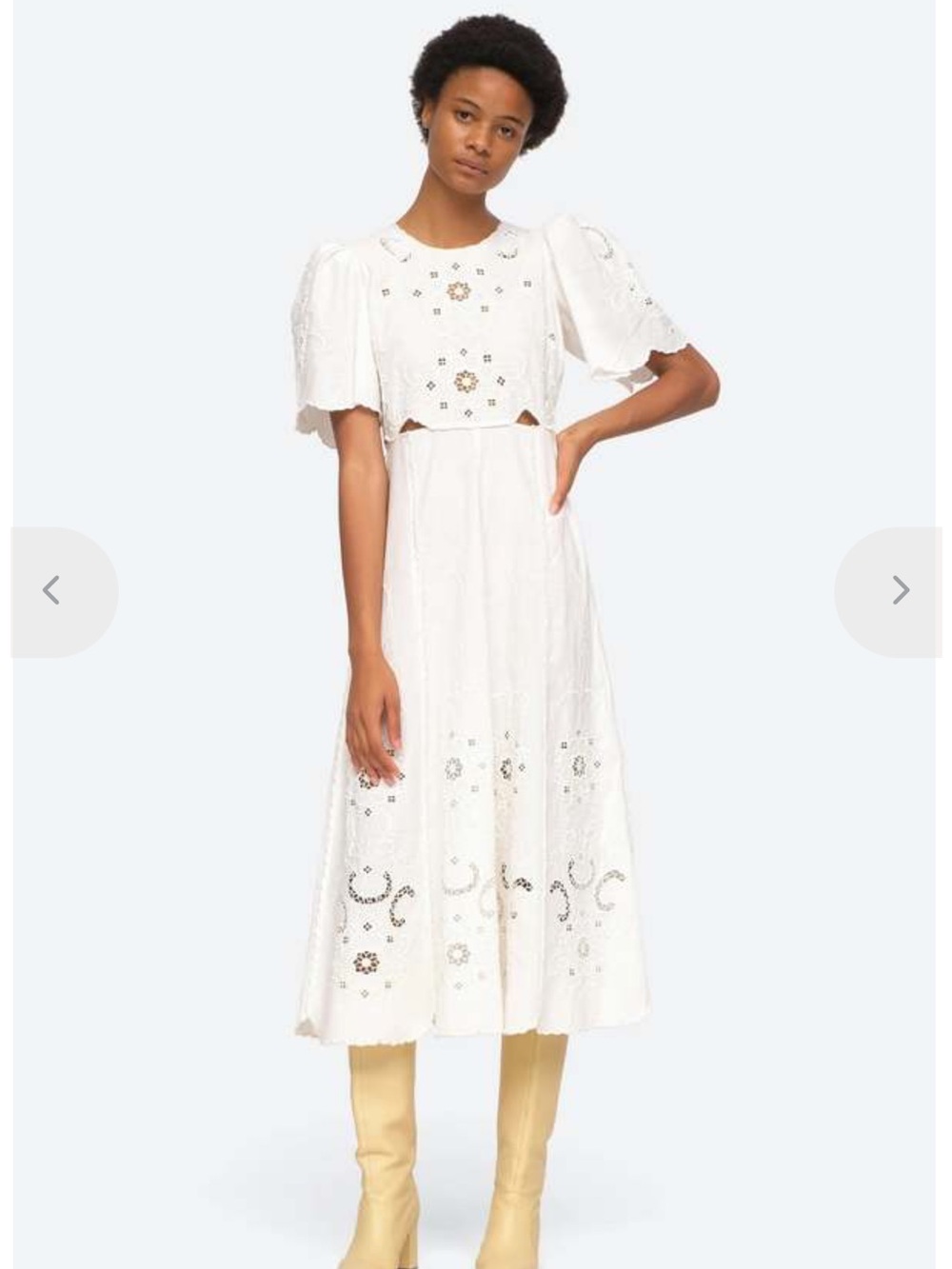 Sea New York Kiara eyelet embroidered cut-out dress